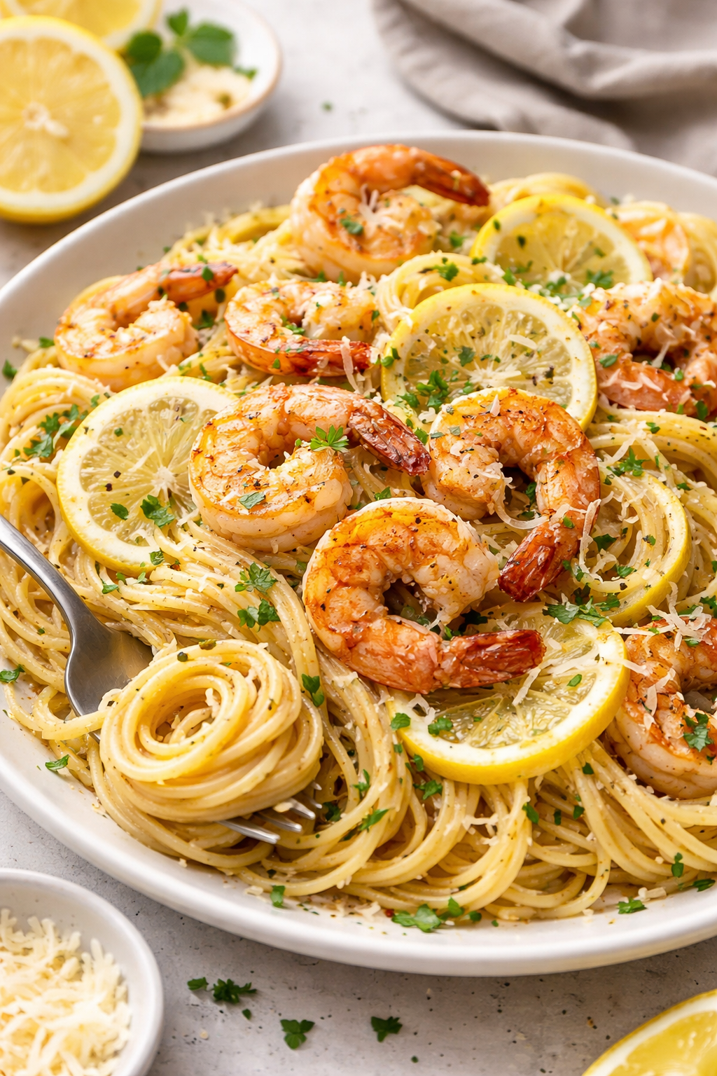 Ultimate Lemon Garlic Butter Shrimp Pasta