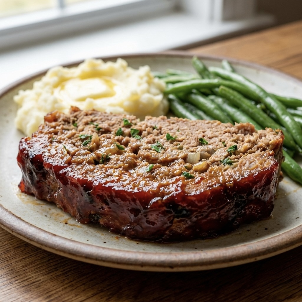 Ultimate Glazed Meatloaf with a sticky balsamic glaze